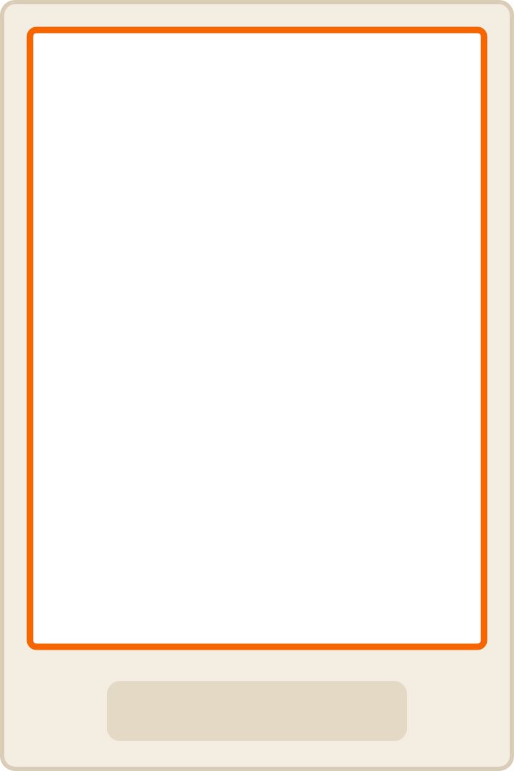 Schema Postkarte 10x15 hochkant: ein großer Fotorahmen, darunter ein freies Feld